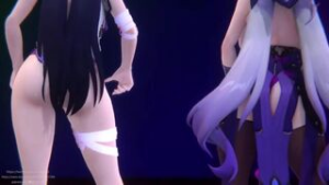 ?Differential video??contless Kalpas Gangbang?????(??)Black Swan Acheron - Honkai Star Rail animation on Crohasit